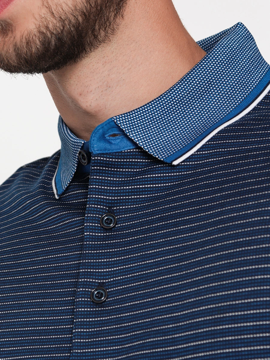 Поло в мелкую полоску